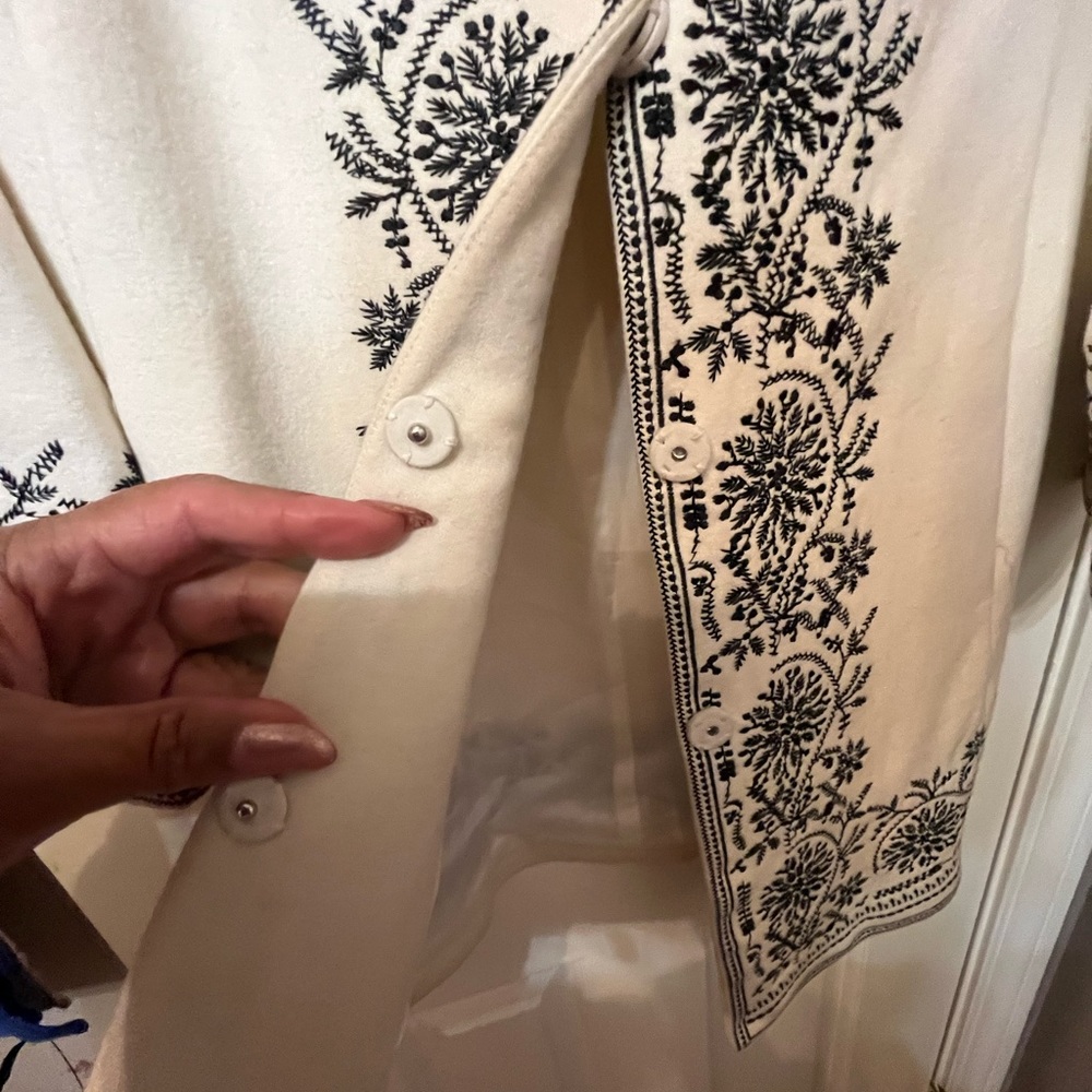 Off white wool Nygard pea coat